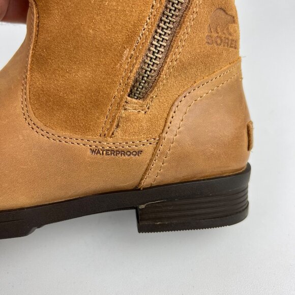 Sorel Womens Emelie Foldover Boot NL3025 Waterproof Camel Leather size 6.5 - Picture 11 of 16
